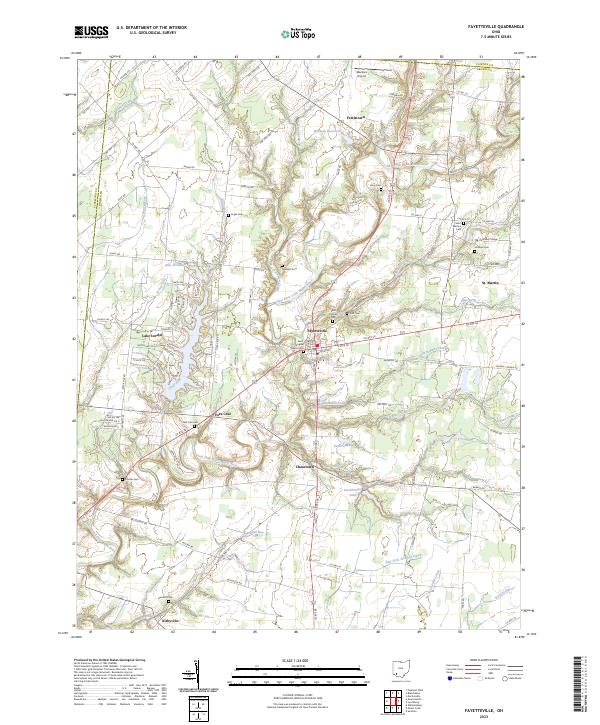 USGS Topographic Map – Fayetteville