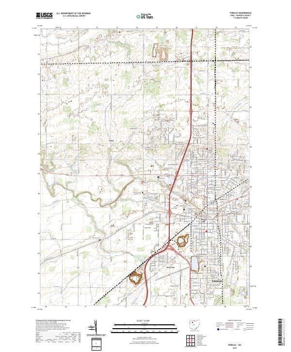 USGS Topographic Map – Findlay