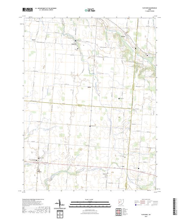 USGS Topographic Map – Fletcher