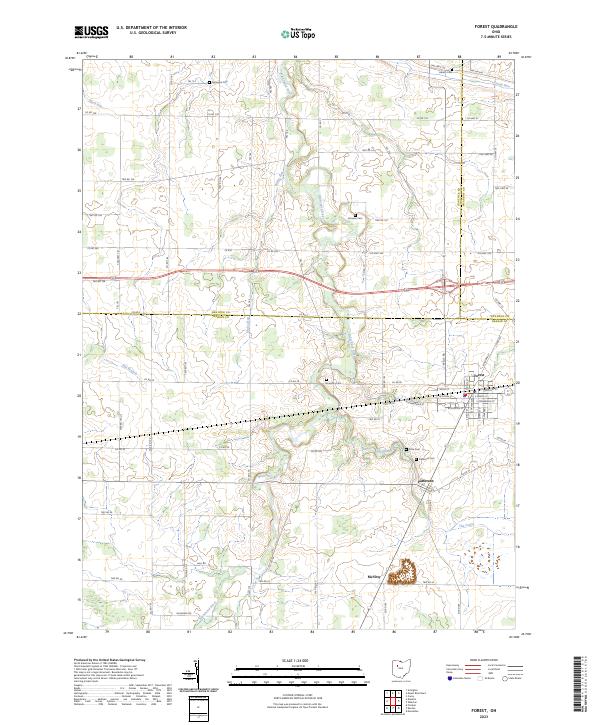 USGS Topographic Map – Forest