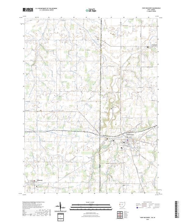 USGS Topographic Map – Fort Recovery