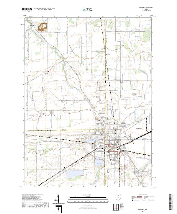USGS Topographic Map – Fostoria
