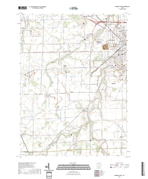 USGS Topographic Map – Fremont West