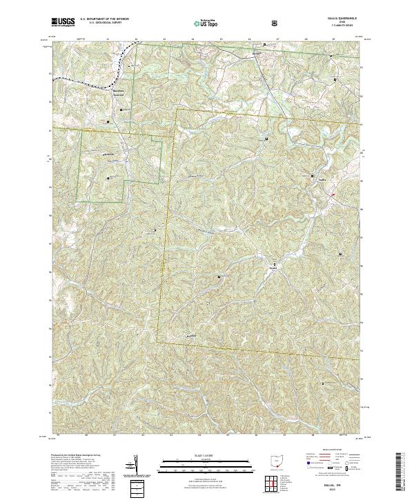 USGS Topographic Map – Gallia