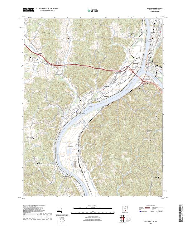 USGS Topographic Map – Gallipolis