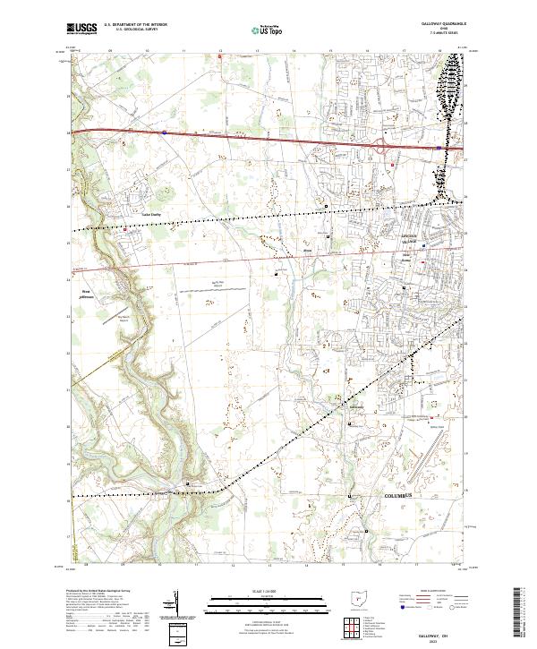 USGS Topographic Map – Galloway