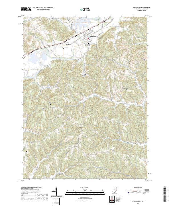 USGS Topographic Map – Gnadenhutten