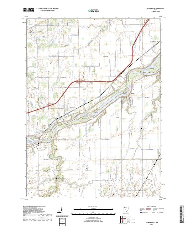 USGS Topographic Map – Grand Rapids