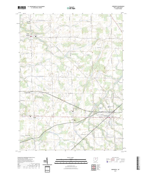 USGS Topographic Map – Greenwich