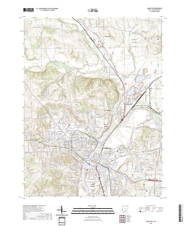 USGS Topographic Map – Hamilton