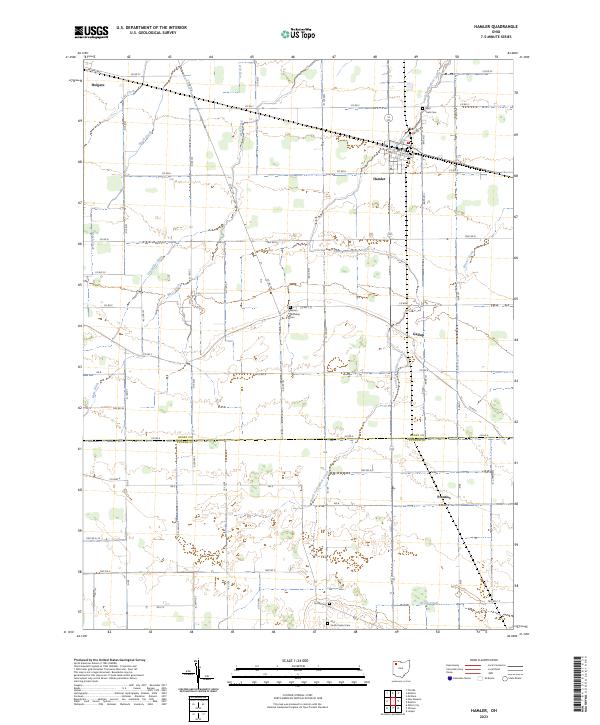 USGS Topographic Map – Hamler
