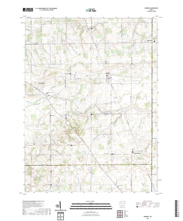 USGS Topographic Map – Harrod