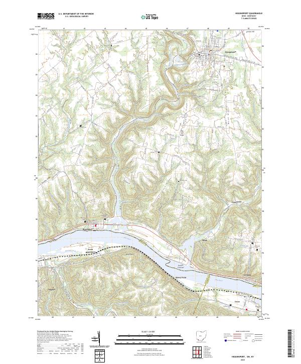 USGS Topographic Map – Higginsport