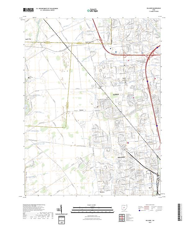 USGS Topographic Map – Hilliard