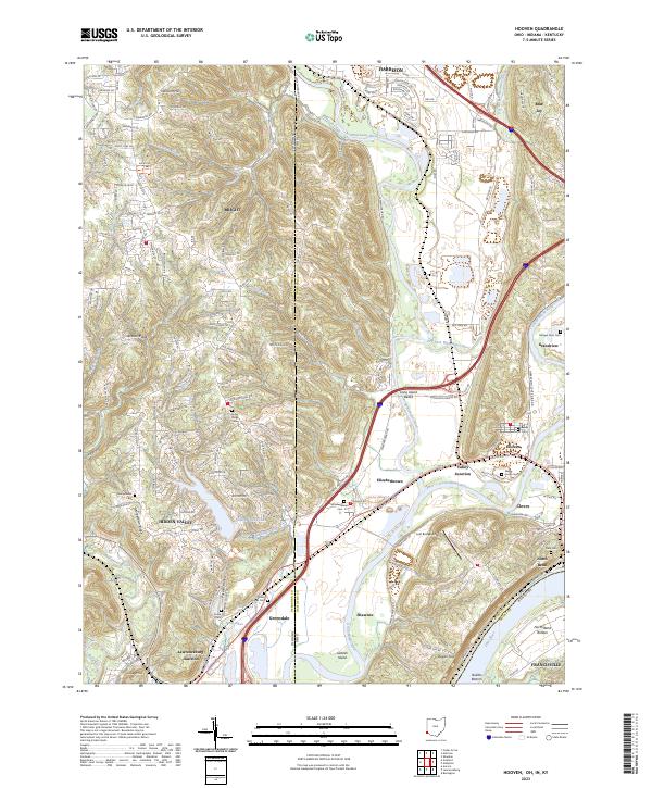 USGS Topographic Map – Hooven
