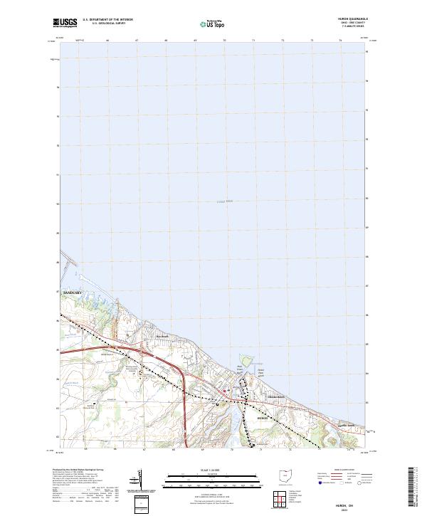 USGS Topographic Map – Huron