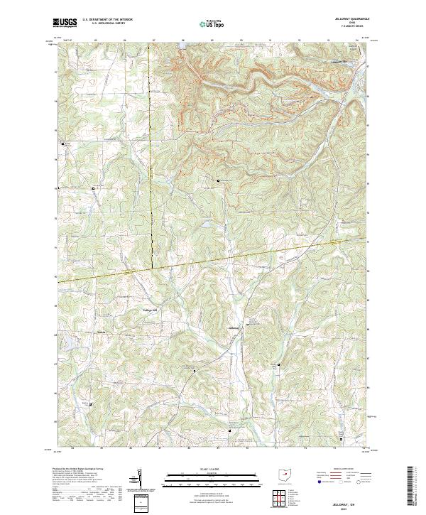 USGS Topographic Map – Jelloway