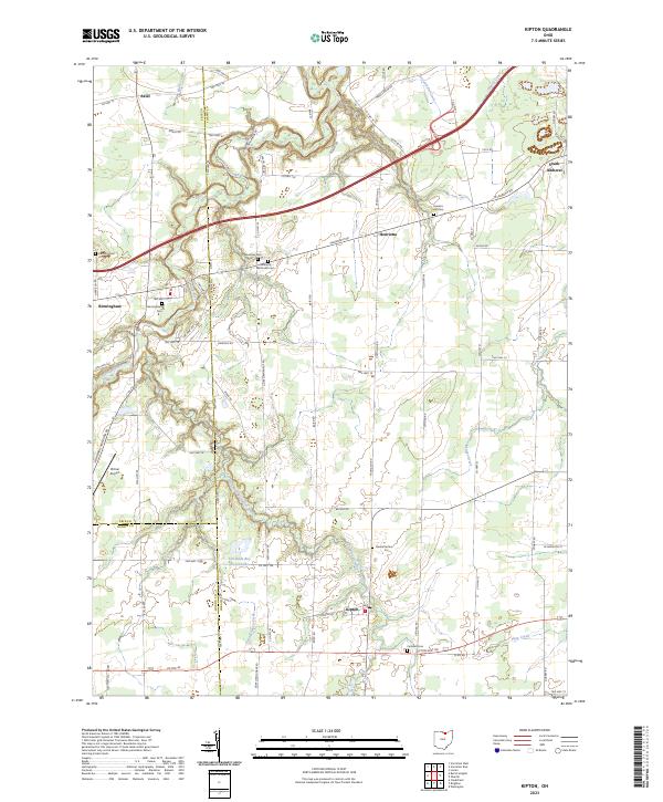 USGS Topographic Map – Kipton