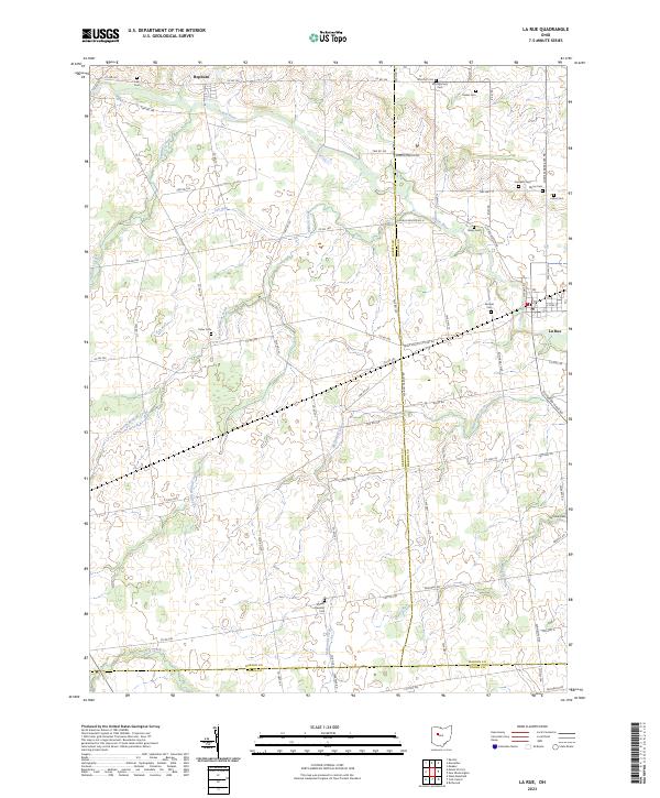 USGS Topographic Map – La Rue
