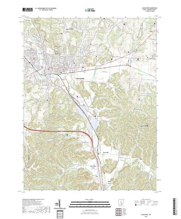USGS Topographic Map – Lancaster