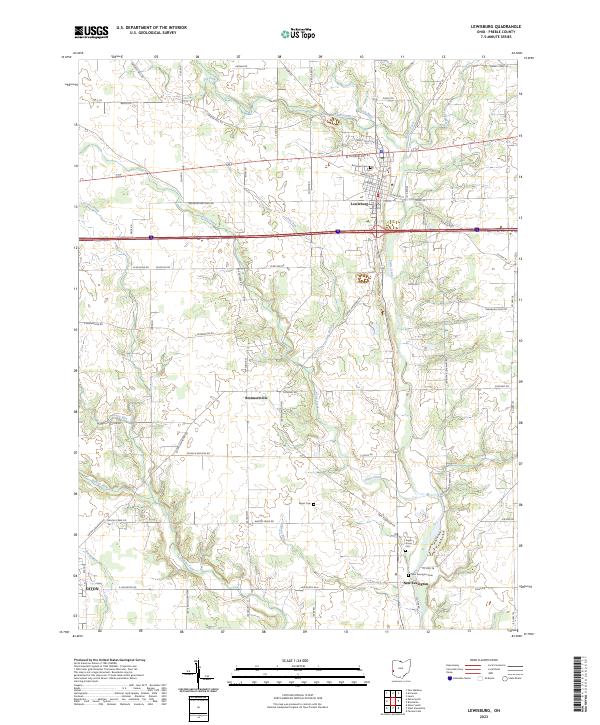 USGS Topographic Map – Lewisburg