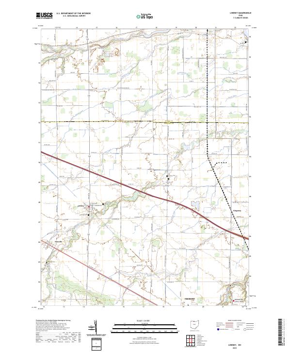 USGS Topographic Map – Lindsey