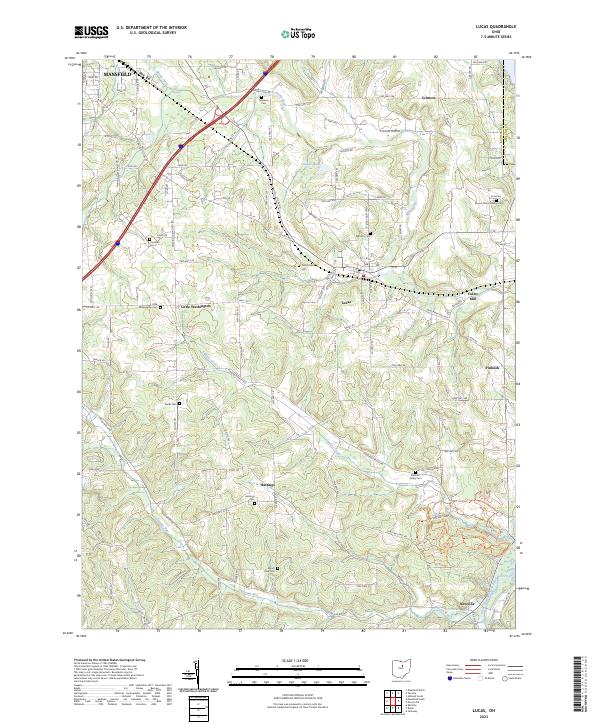 USGS Topographic Map – Lucas