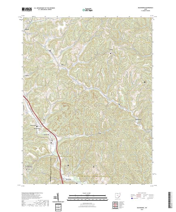 USGS Topographic Map – Macksburg