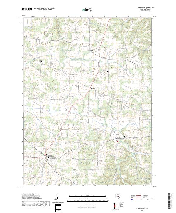 USGS Topographic Map – Martinsburg