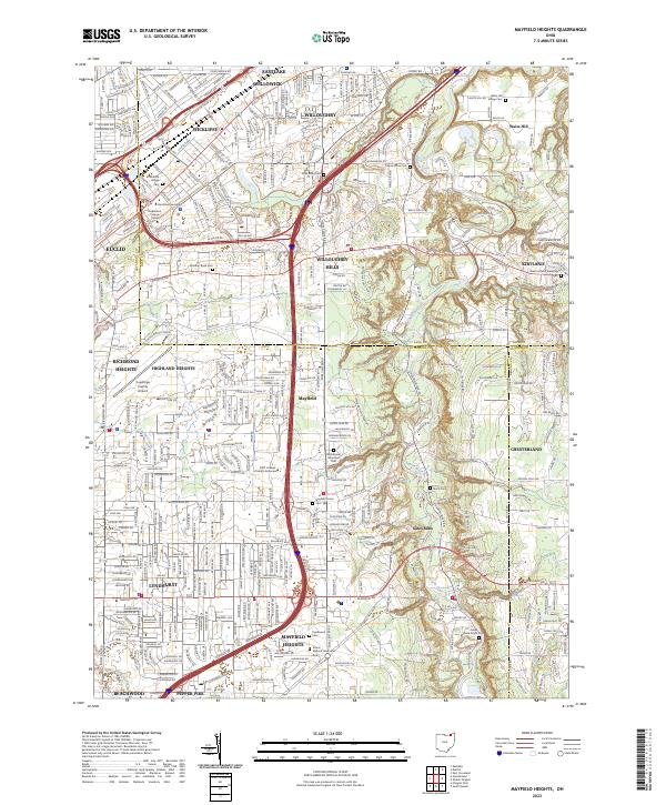 USGS Topographic Map – Mayfield Heights