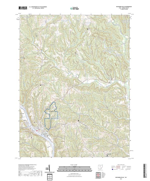 USGS Topographic Map – McConnelsville
