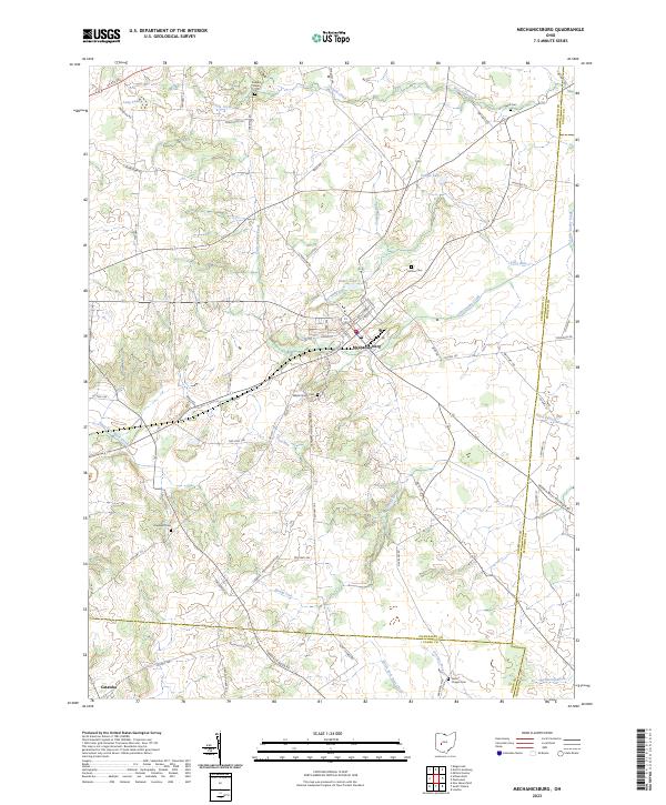 USGS Topographic Map – Mechanicsburg
