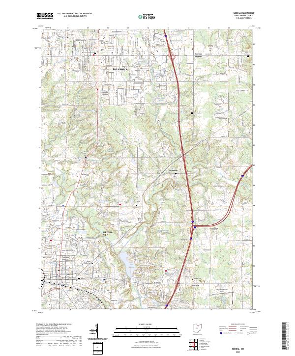 USGS Topographic Map – Medina