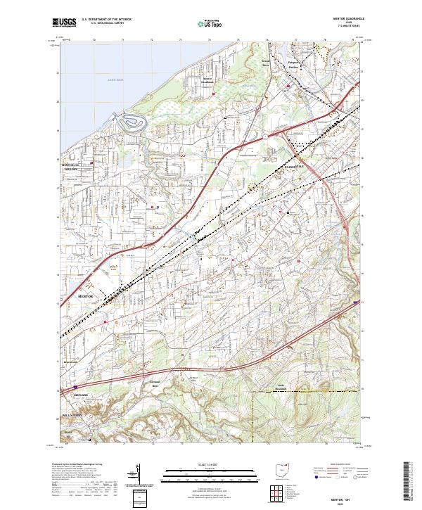 USGS Topographic Map – Mentor