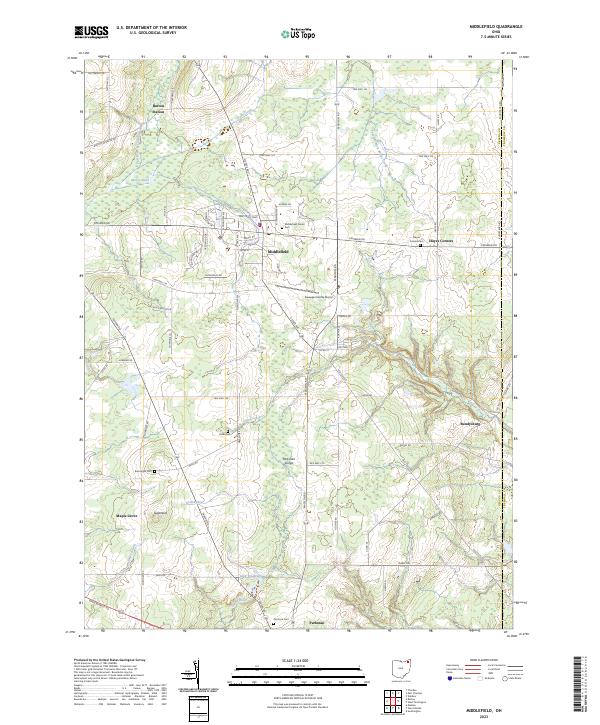 USGS Topographic Map – Middlefield