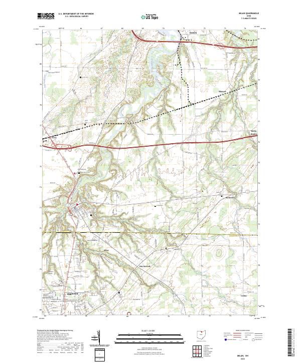 USGS Topographic Map – Milan