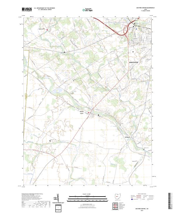 USGS Topographic Map – Milford Center