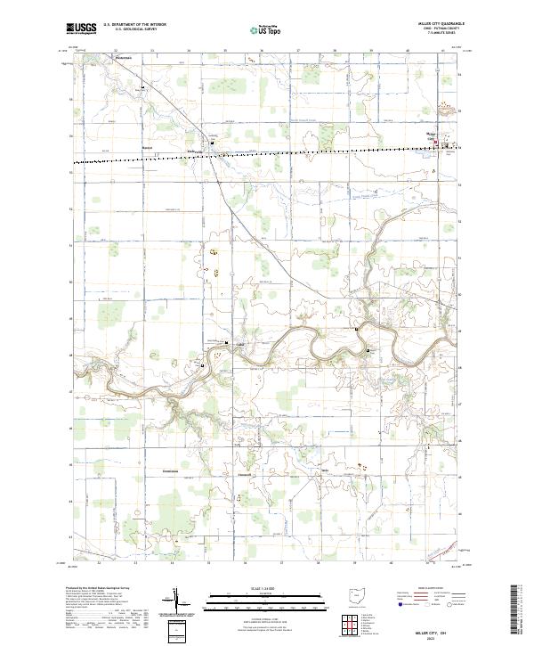 USGS Topographic Map – Miller City