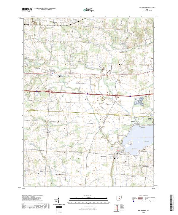 USGS Topographic Map – Millersport