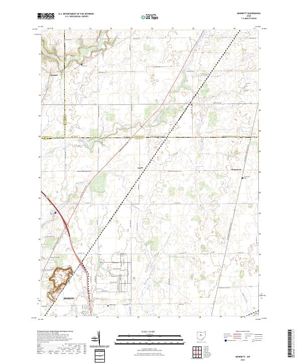 USGS Topographic Map – Monnett