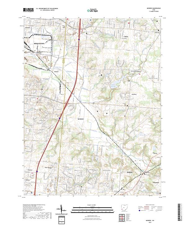 USGS Topographic Map – Monroe
