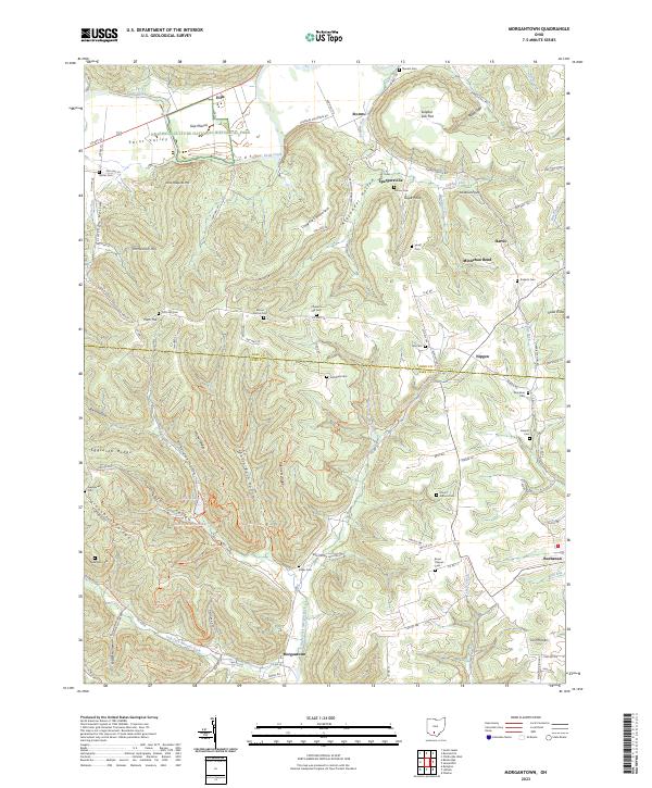 USGS Topographic Map – Morgantown