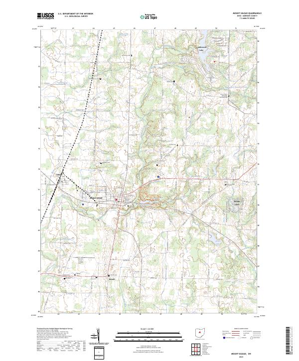 USGS Topographic Map – Mount Gilead