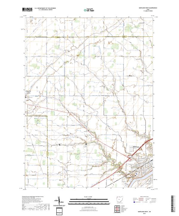 USGS Topographic Map – Napoleon West