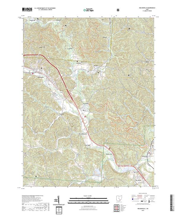 USGS Topographic Map – Nelsonville