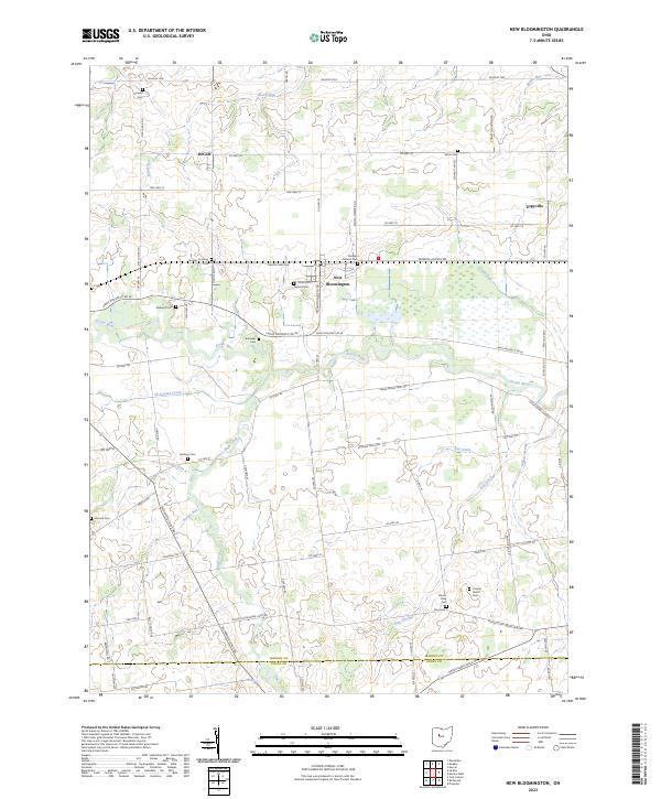 USGS Topographic Map – New Bloomington