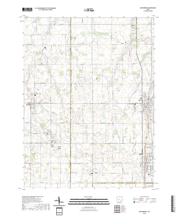 USGS Topographic Map – New Bremen
