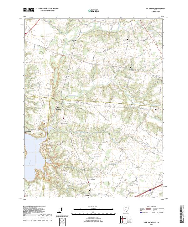 USGS Topographic Map – New Burlington