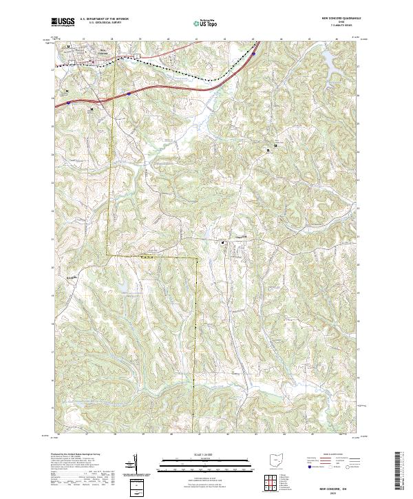 USGS Topographic Map – New Concord