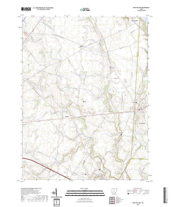 USGS Topographic Map – New Holland